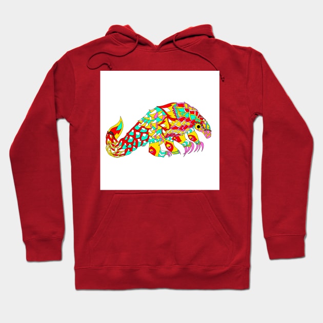 scaly anteater ecopop the armored armadillo Hoodie by jorge_lebeau